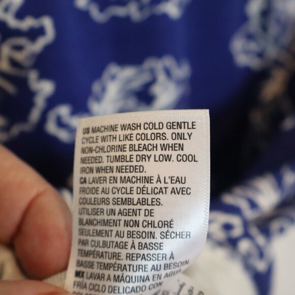 Women's Size PL Royal Blue/White Long Sleeve Cotton Top Scoop Neck NEW - Picture 8 of 8